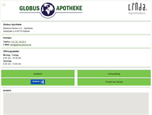 Tablet Screenshot of globus-pharma.de